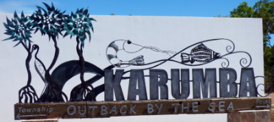 Welcome to Karumba sign